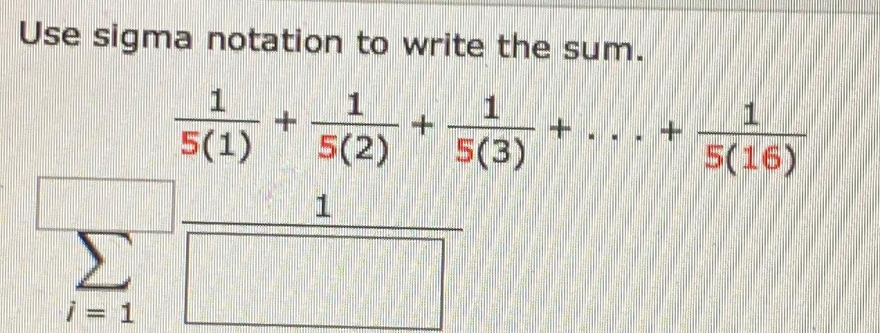 Solved Use sigma notation to write the | Chegg.com