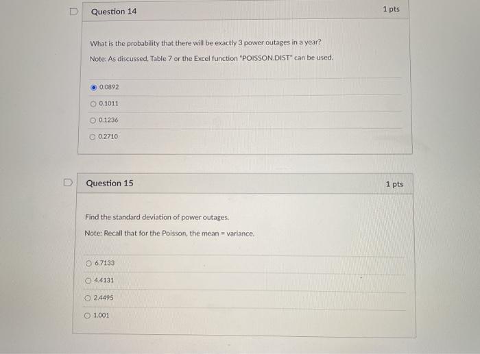 Solved 1 pts Question 13 Questions 13 to 15 refer to the | Chegg.com