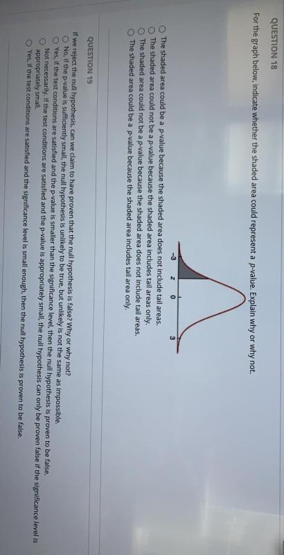 Solved QUESTION 18 For the graph below, indicate whether the | Chegg.com
