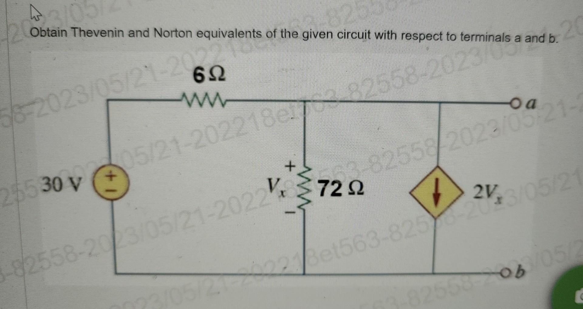 Solved Obtain Thevenin And Norton Equivalents Of The Given | Chegg.com