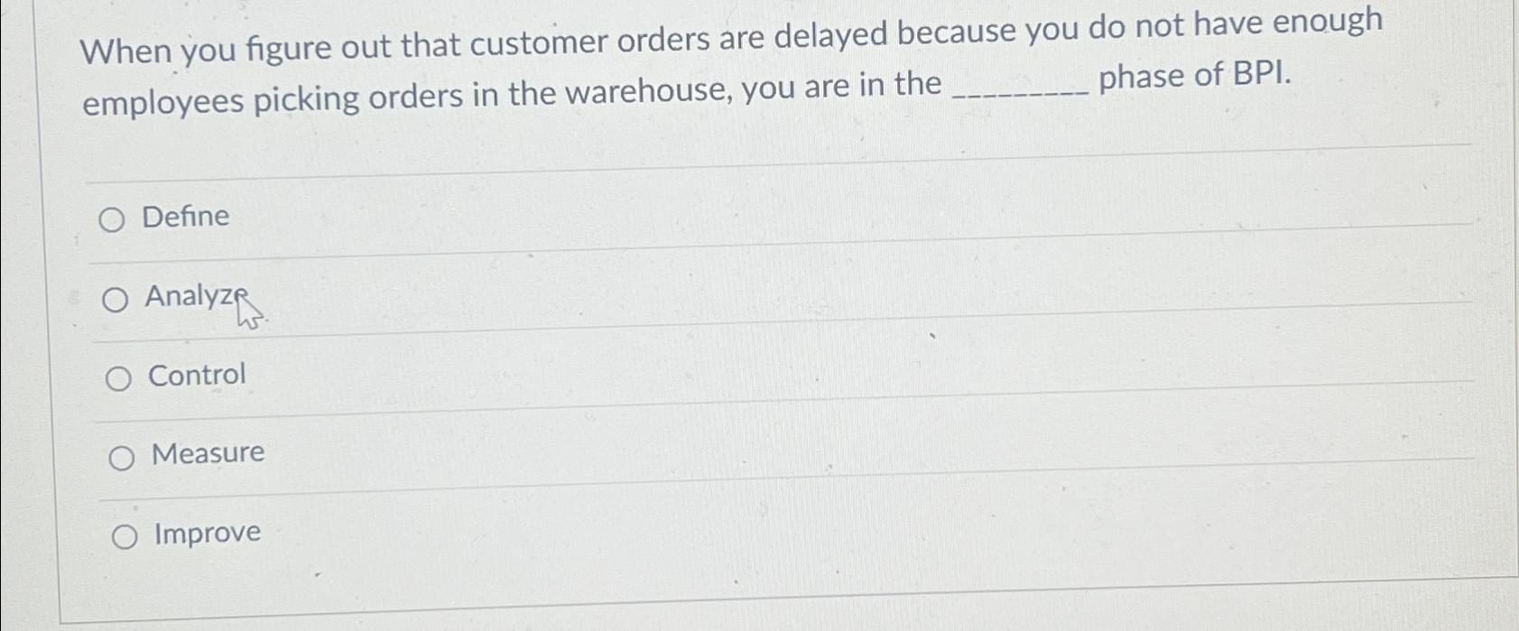 Solved When you figure out that customer orders are delayed | Chegg.com
