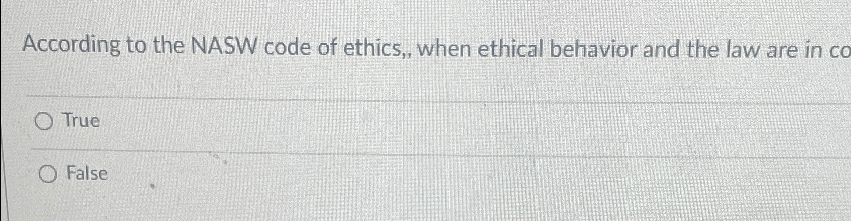 Solved According to the NASW code of ethics, when ethical | Chegg.com