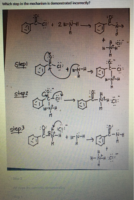 Solved Which step in the mechanism is demonstrated | Chegg.com