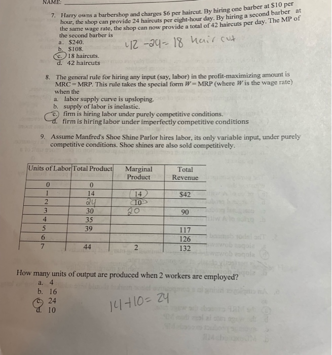 Solved just want to check if i got all my answers right. | Chegg.com