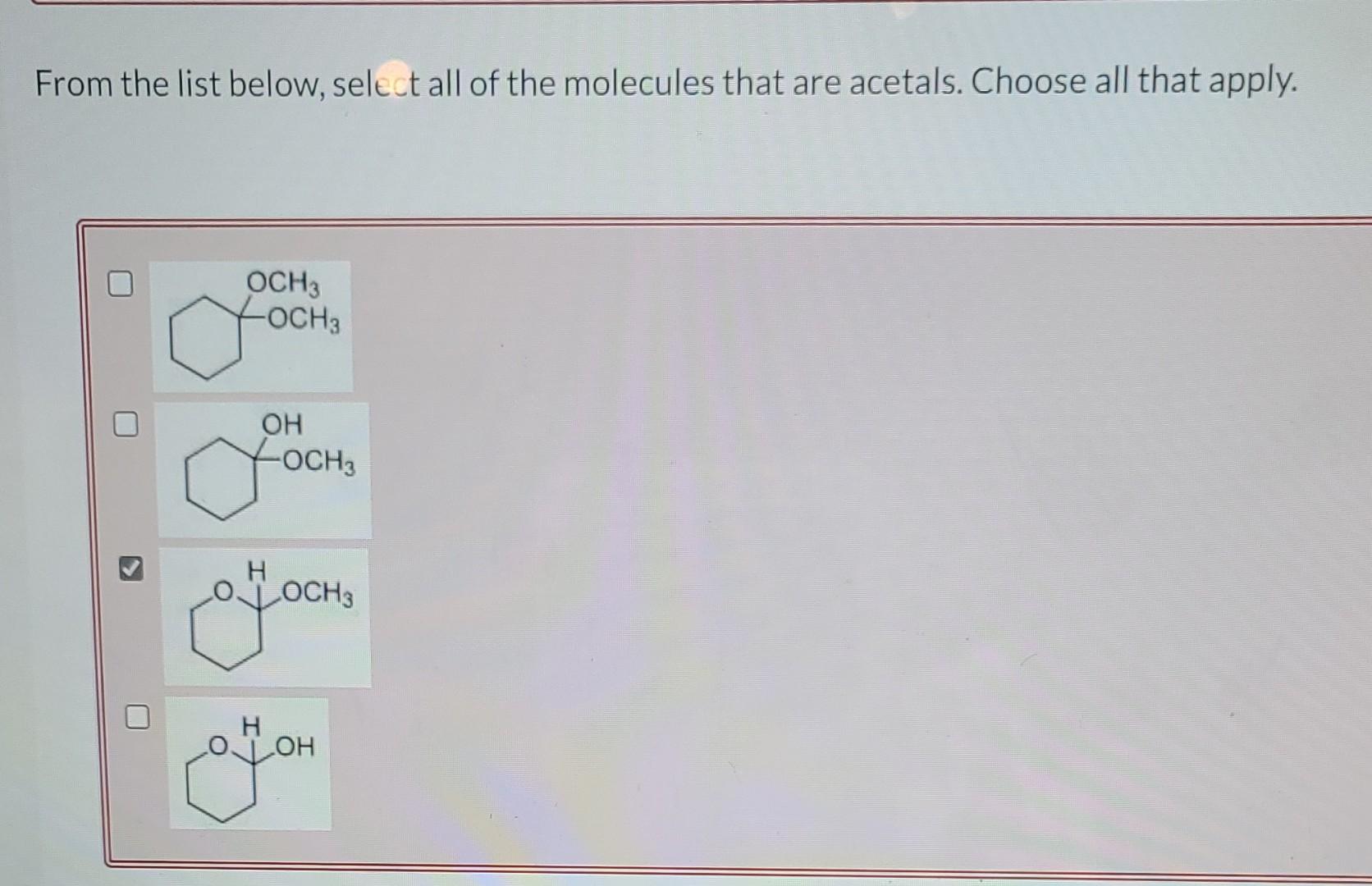 Solved From the list below, select all of the molecules that | Chegg.com
