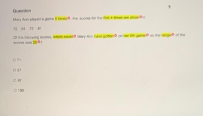 Solved Question Mary Ann played on the score for the first | Chegg.com