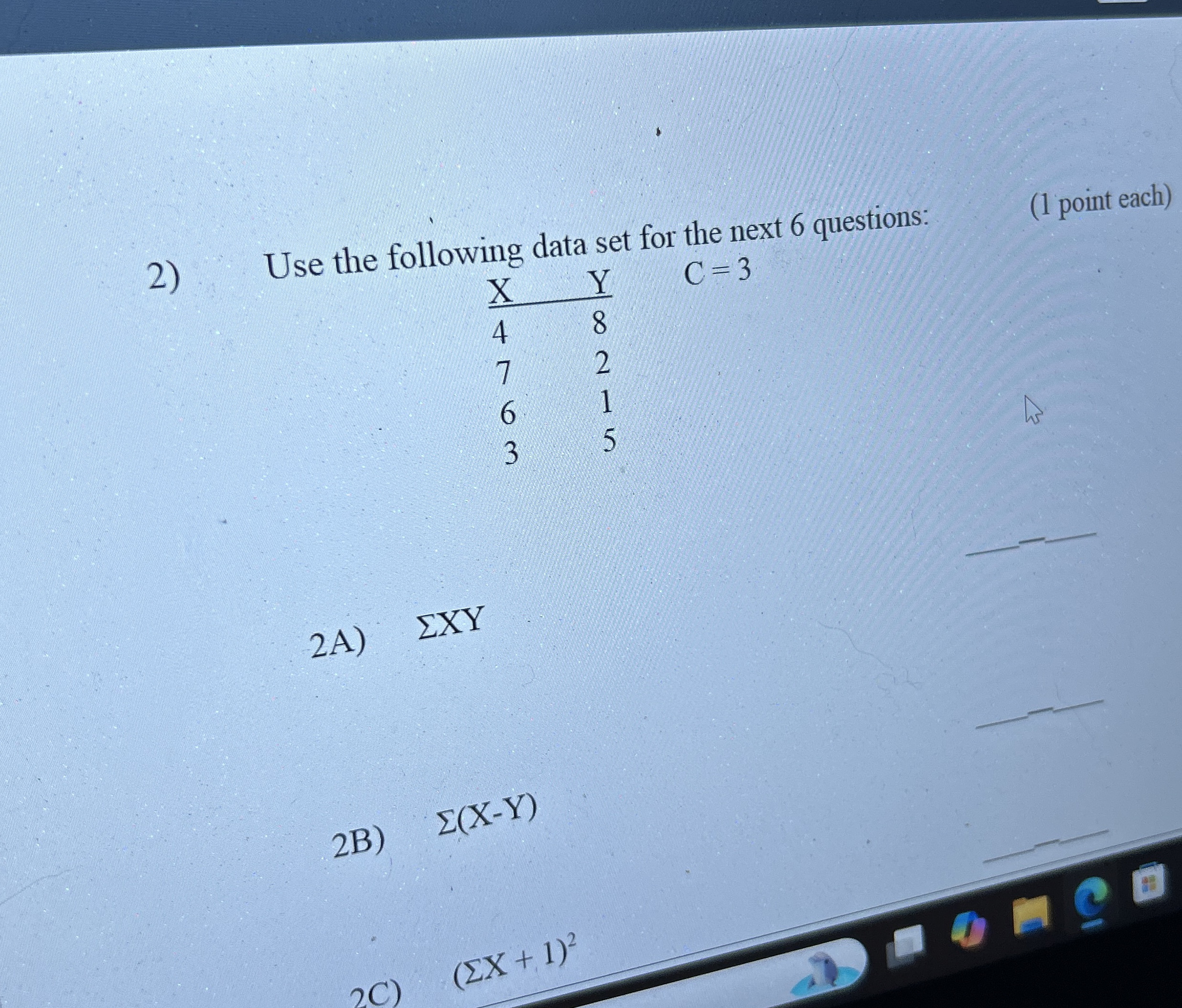 Solved Use the following data set for the next 6 | Chegg.com