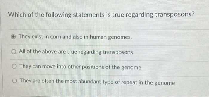 Solved Which of the following statements is true regarding | Chegg.com