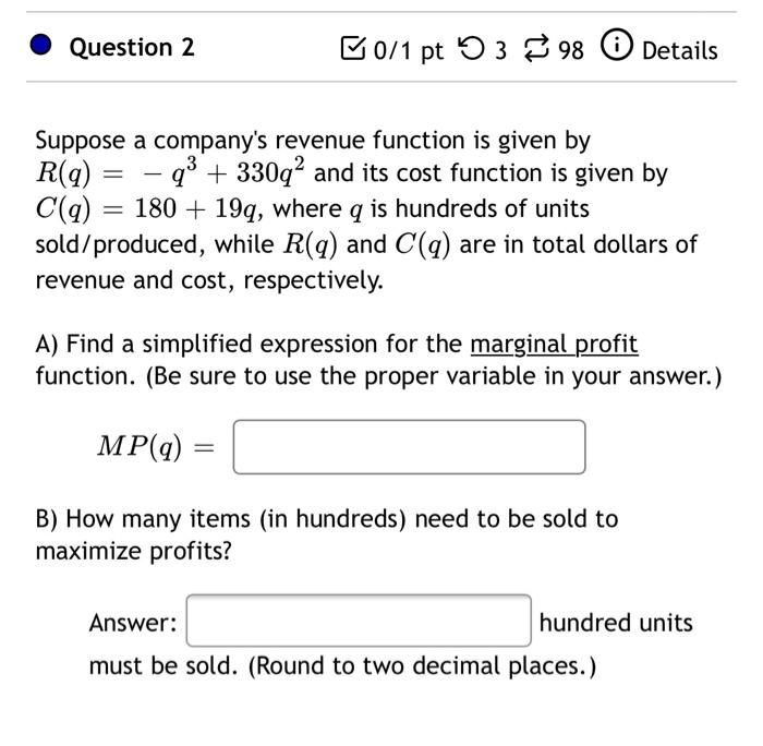 Solved Question 3 B0/1 pt 398 Details The weekly average | Chegg.com