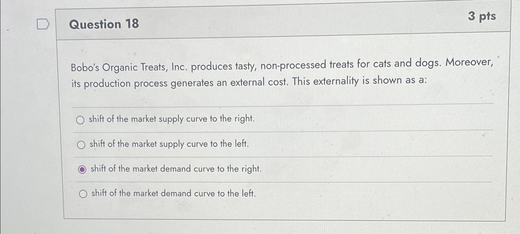 Solved Question 183 ﻿ptsBobo's Organic Treats, Inc. produces | Chegg.com