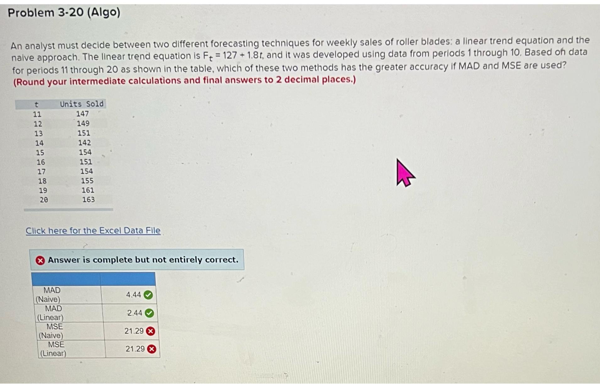 Solved Problem 3-20 (Algo)An analyst must decide between two | Chegg.com