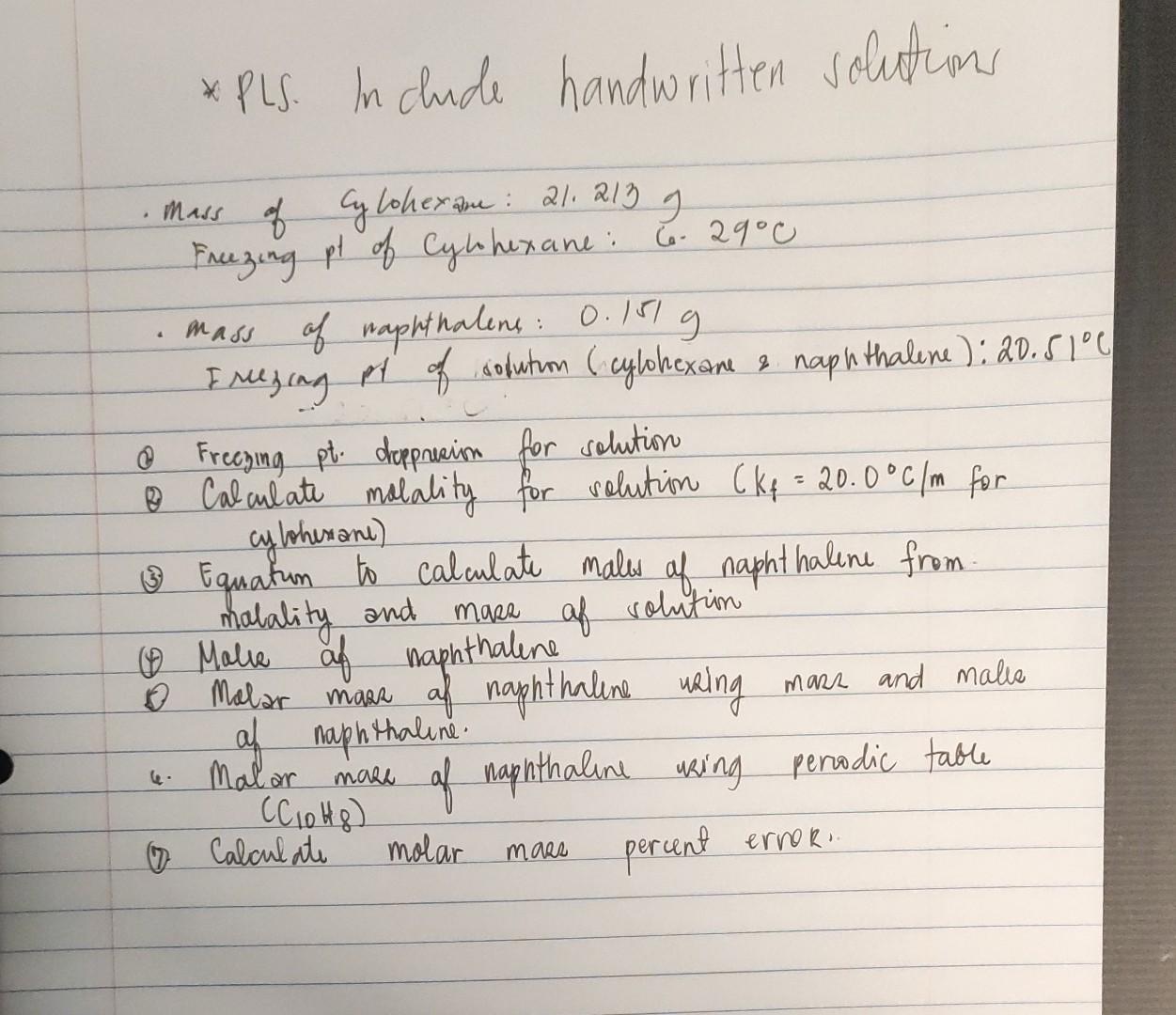 Solved * PLS. In chude handwritten sourum - Mass of | Chegg.com