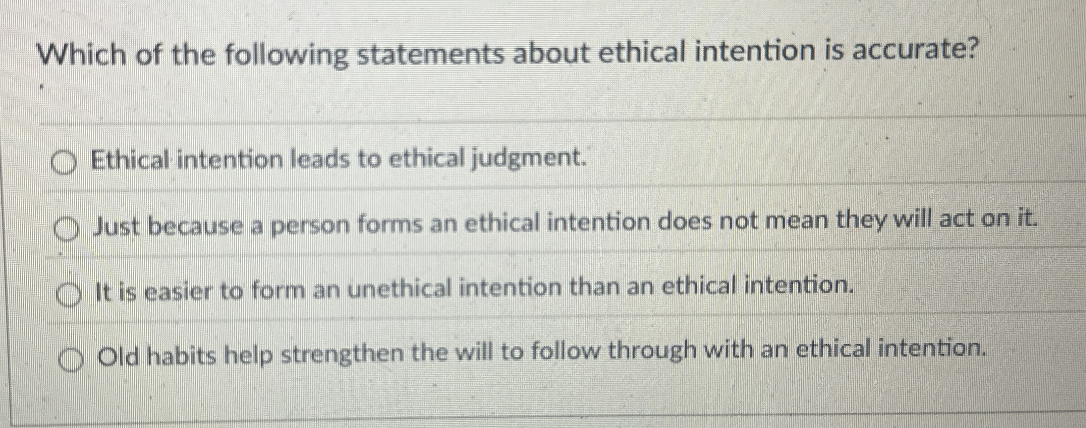 Solved Which of the following statements about ethical | Chegg.com