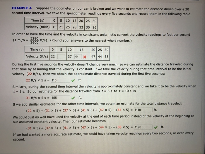 Solved EXAMPLE 4 Suppose the odometer on our car is broken