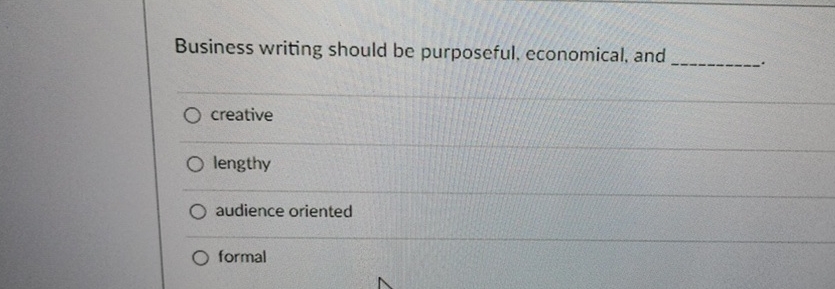Business Writing Should Be Purposeful Economical And