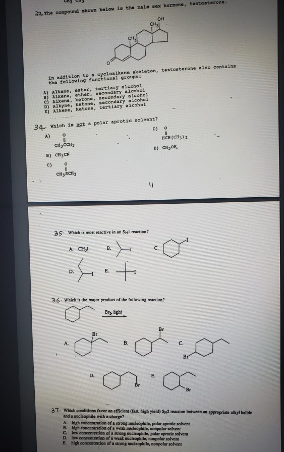 Solved La Cas 33 The Compound Shown Below Is The Male Sex 0662