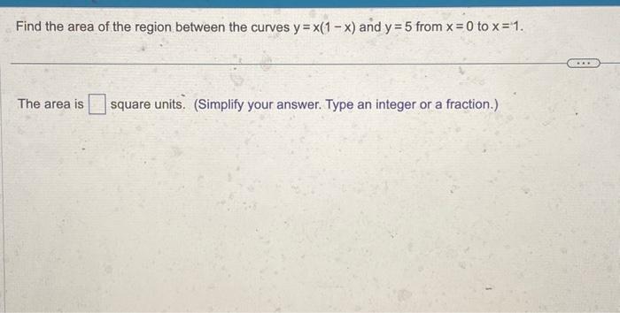 Solved Find the area of the region between the curves y = | Chegg.com