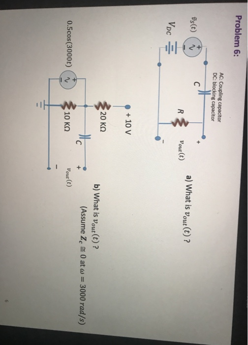 Solved Problem 6 AC Coupling capacitor DC blocking