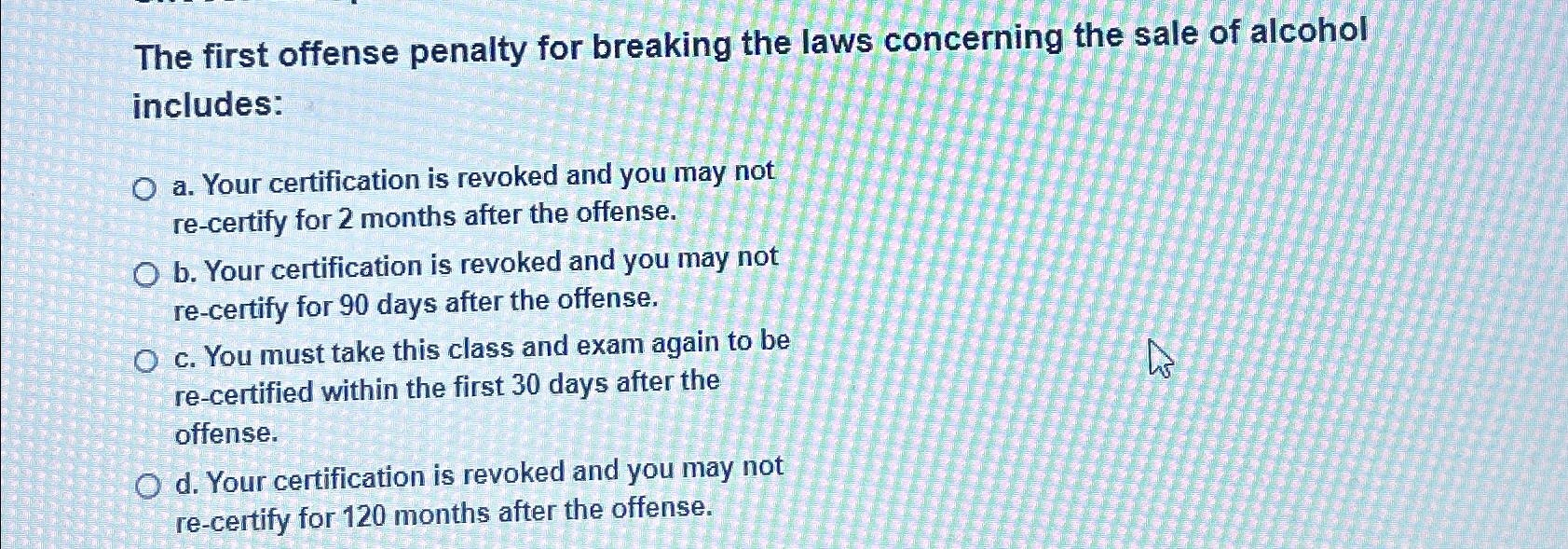 Solved The first offense penalty for breaking the laws | Chegg.com