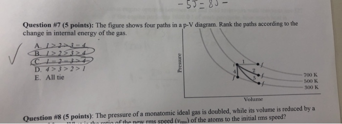 Solved -53-85- Question #7 (5 points): The figure shows four | Chegg.com