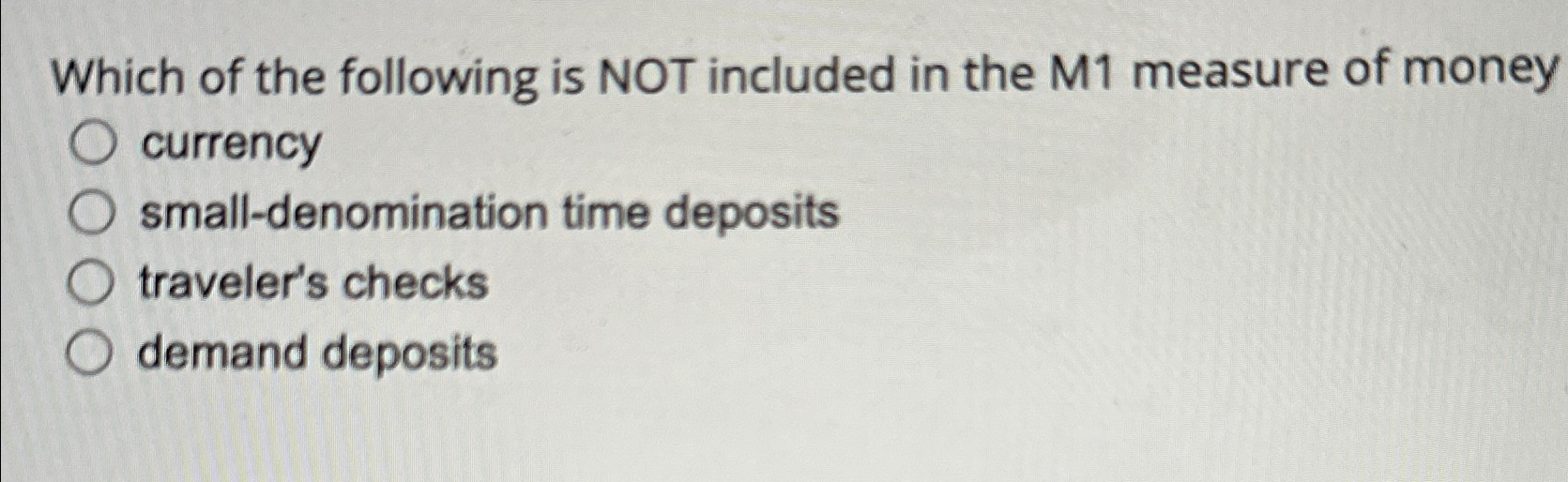 Solved Which of the following is NOT included in the M1 | Chegg.com