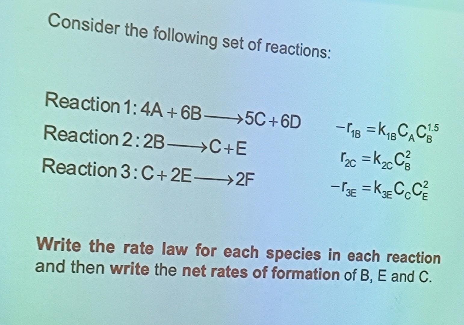 Solved Consider the following set of reactions: Reaction | Chegg.com