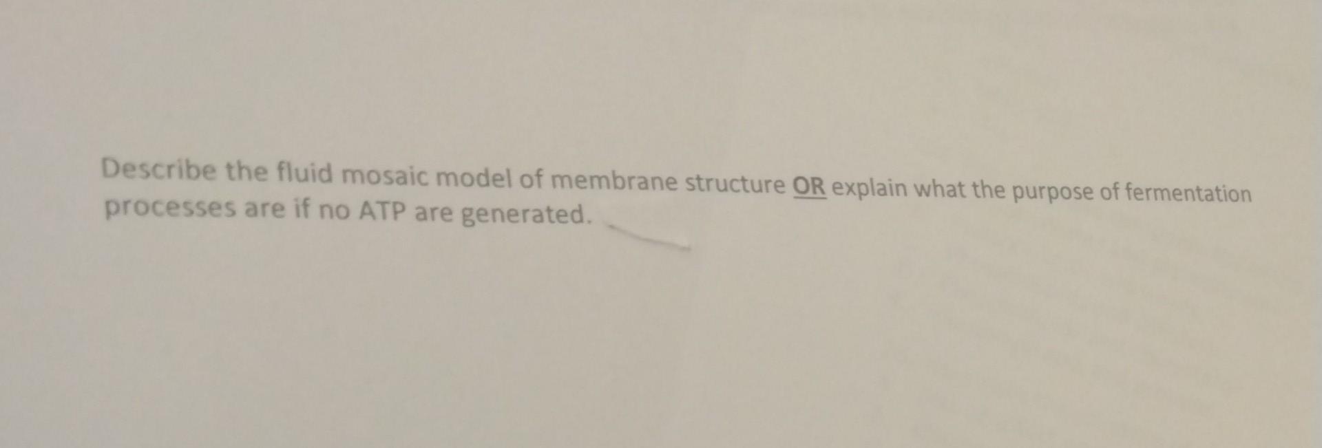 Solved Describe the fluid mosaic model of membrane structure | Chegg.com