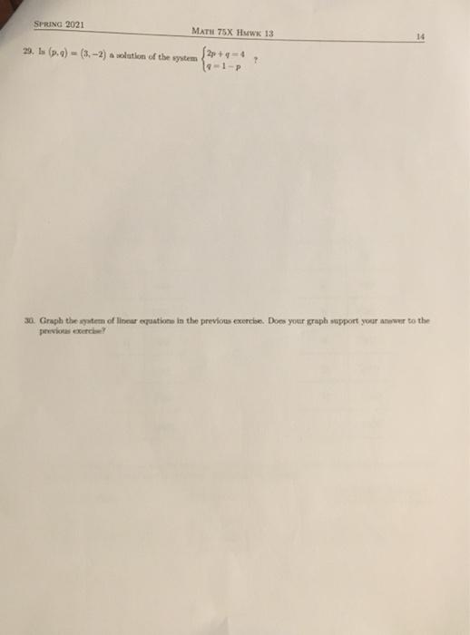 Solved SPRING 2021 MATH 75X HWK 13 13 27. (.5)-(.*). chutism | Chegg.com
