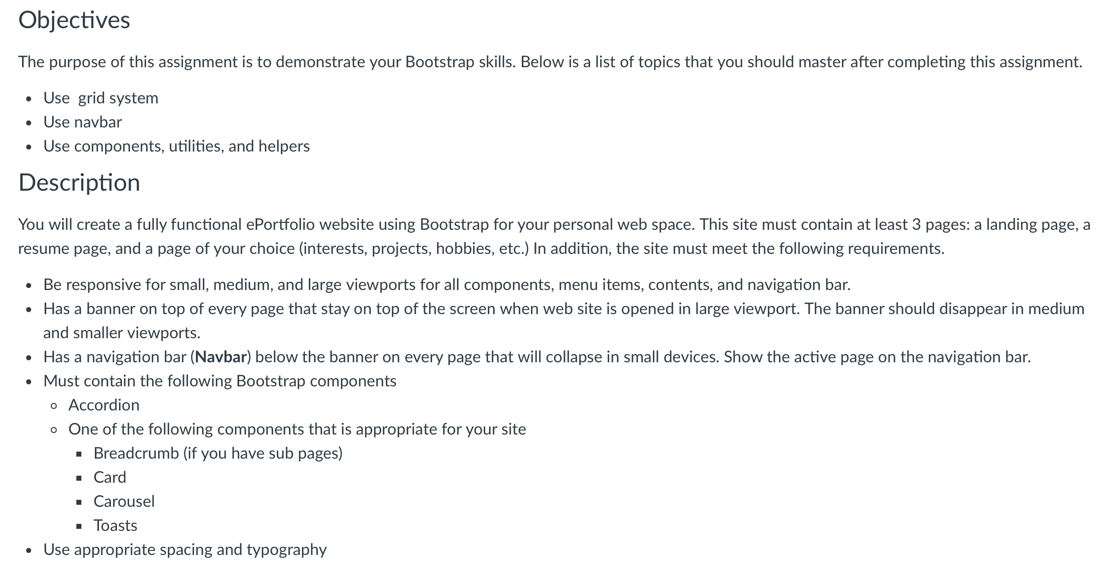 Solved DescriptionYou will create a fully functional | Chegg.com