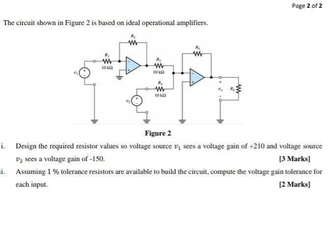 Solved Page 2 of 2 The circuit shown in Figure 2 is based on | Chegg.com