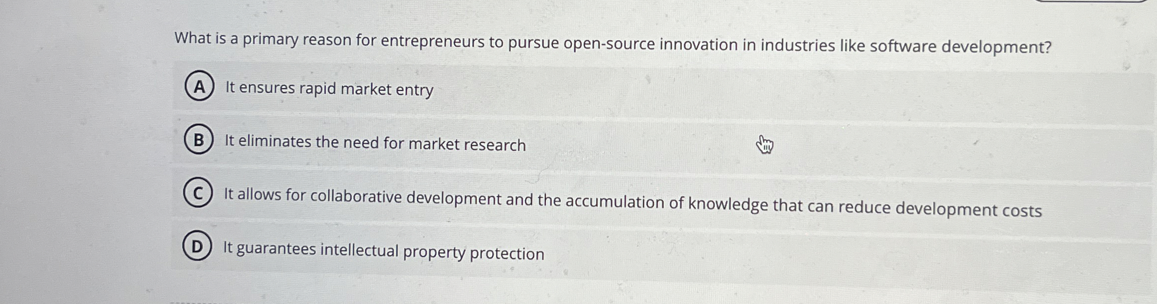 Solved What is a primary reason for entrepreneurs to pursue | Chegg.com