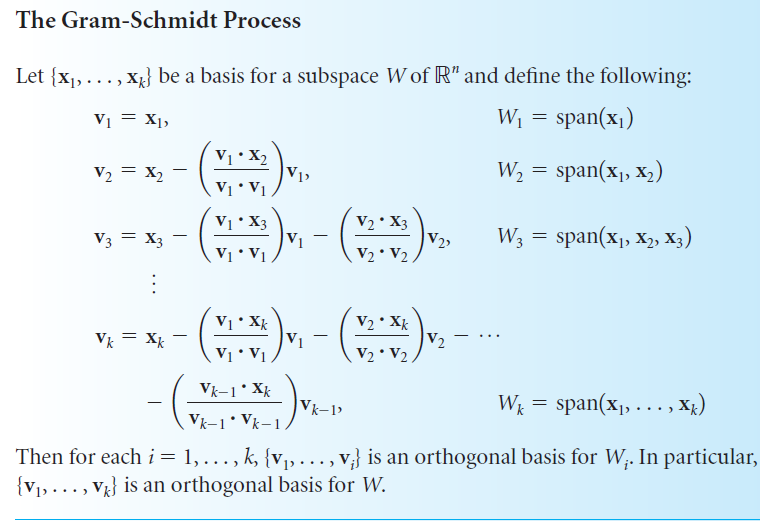 Solved: Use The Gram-Schmidt Process To Find An Orthogonal Basis F ...