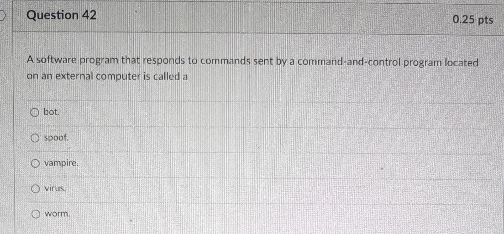 Solved A software program that responds to commands sent by | Chegg.com