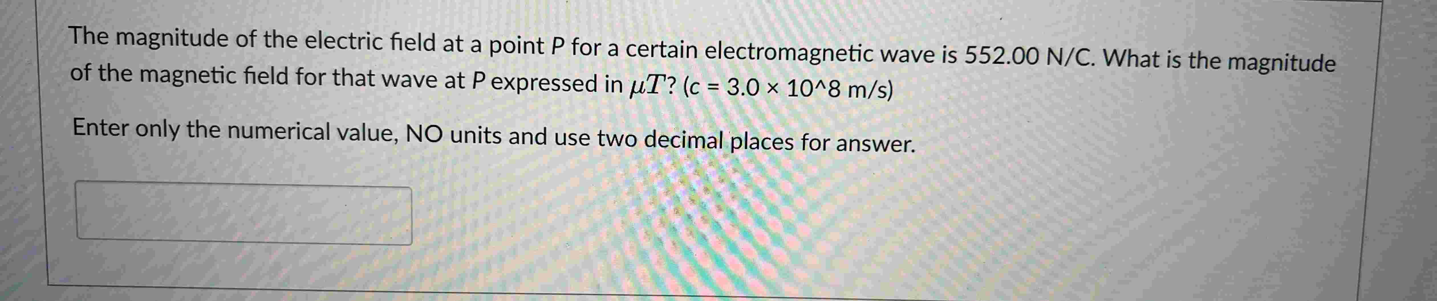 Solved The magnitude of the electric field at a point P for | Chegg.com