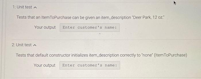 Solved confused on why my code is not outputing certain | Chegg.com