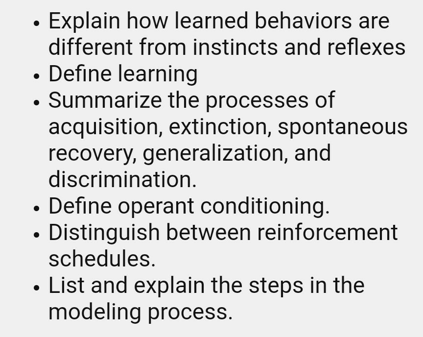 Solved . Explain How Learned Behaviors Are Different From | Chegg.com