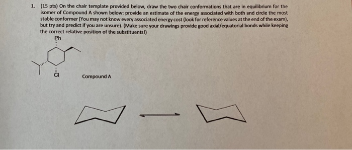 Solved 1 15 Pts On The Chair Template Provided Below Chegg Com