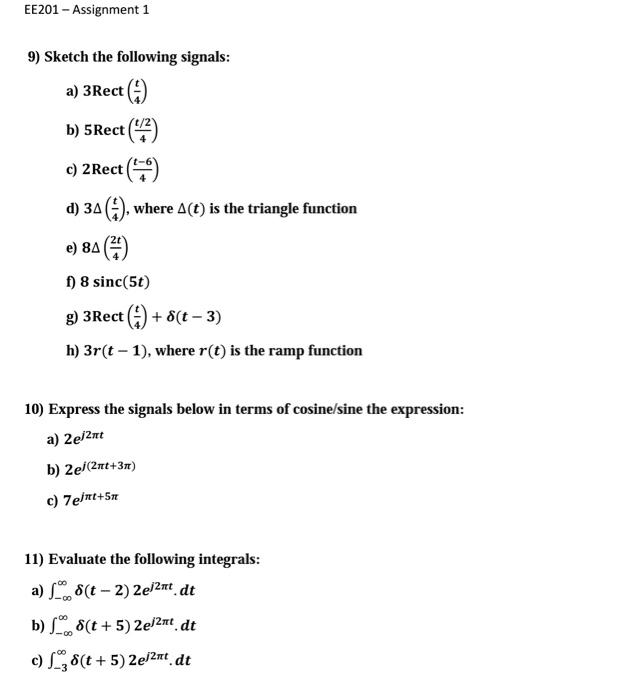 Solved Assignment 1 - Signal Fundamentals For All The | Chegg.com