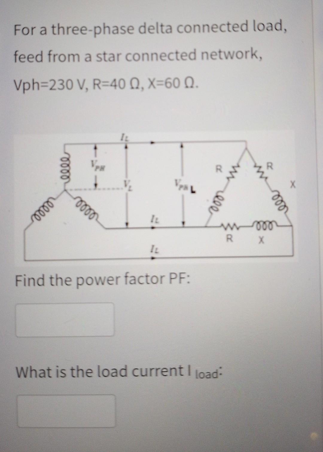 For A Three Phase Delta Connected Load Feed From A 