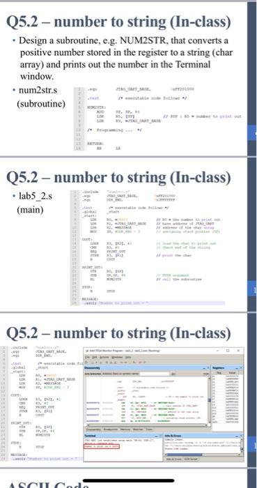 Solved Q5.2 - number to string (In-class) Design a | Chegg.com