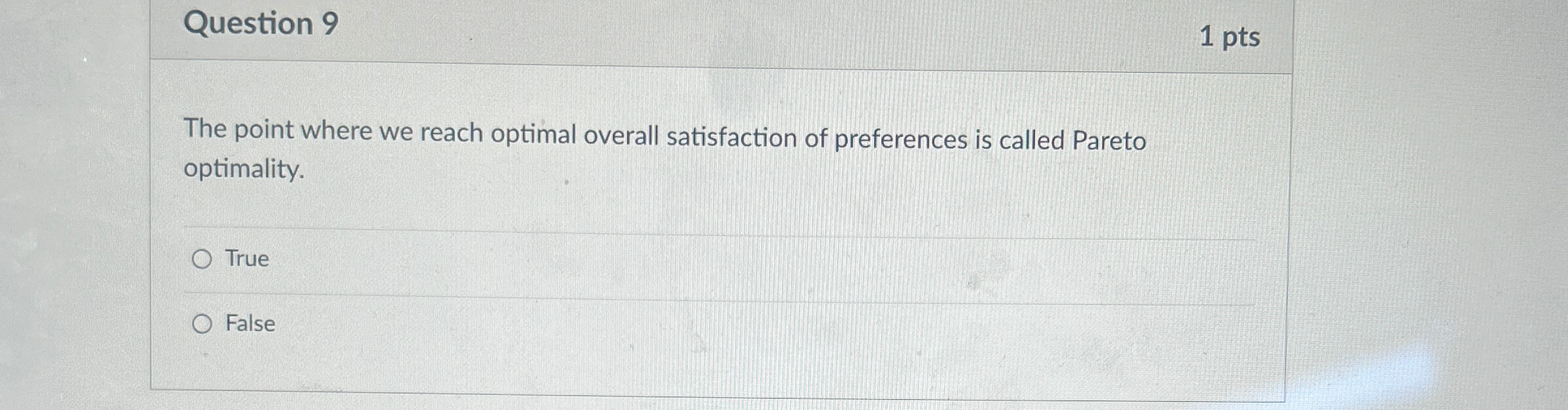 Solved Question 91 ﻿ptsThe point where we reach optimal | Chegg.com