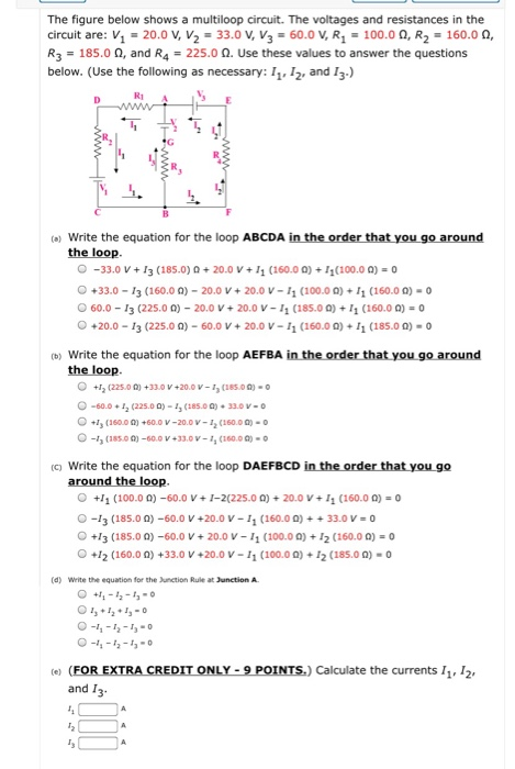 Solved The figure below shows a multiloop circuit. The | Chegg.com