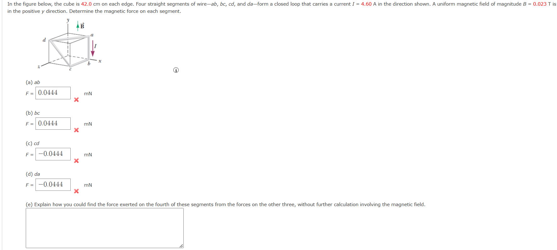 Solved in ﻿the positive y ﻿direction. Determine the magnetic | Chegg.com