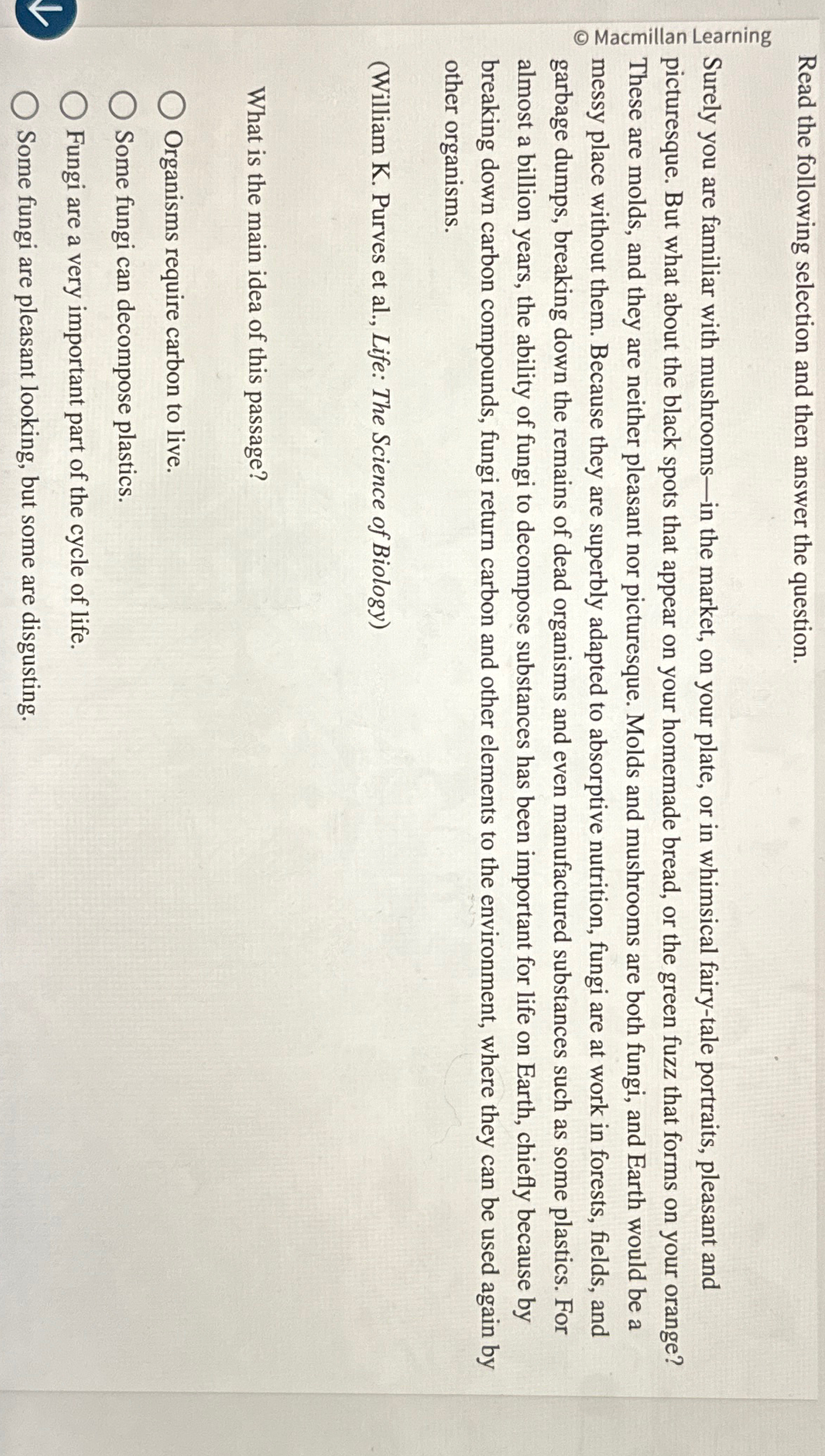Solved Read the following selection and then answer the | Chegg.com