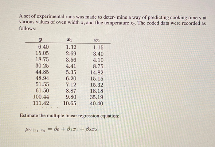 predicting cooking times