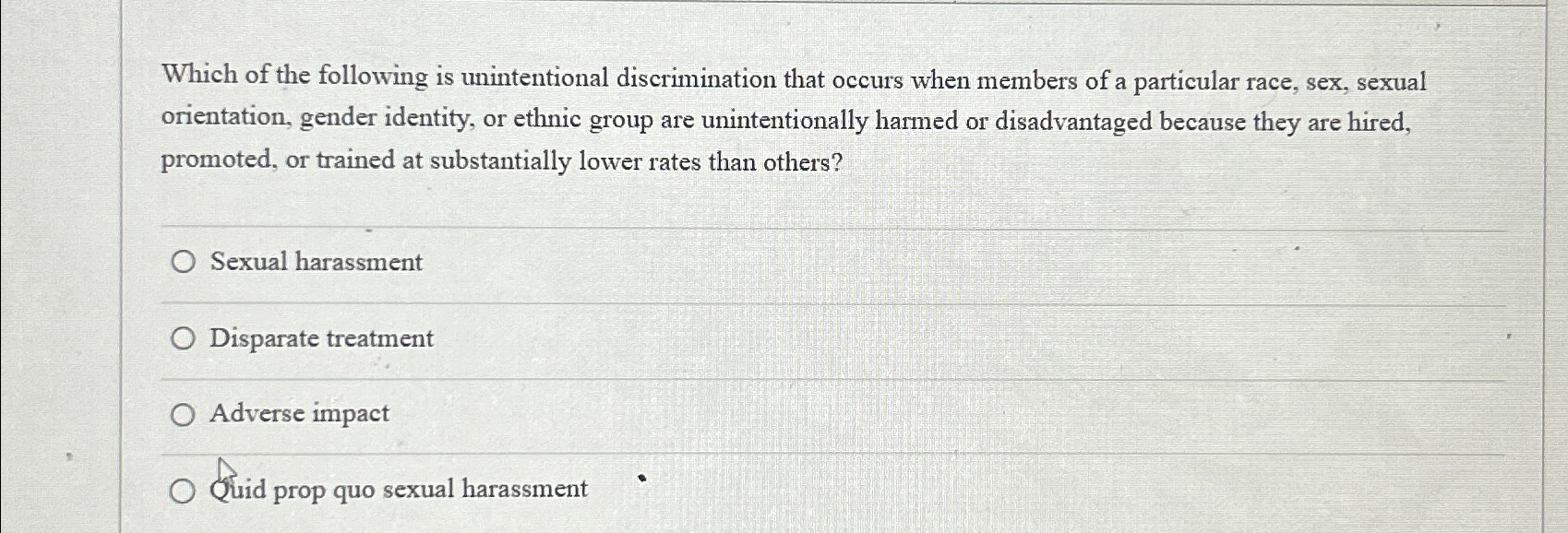 Solved Which of the following is unintentional | Chegg.com