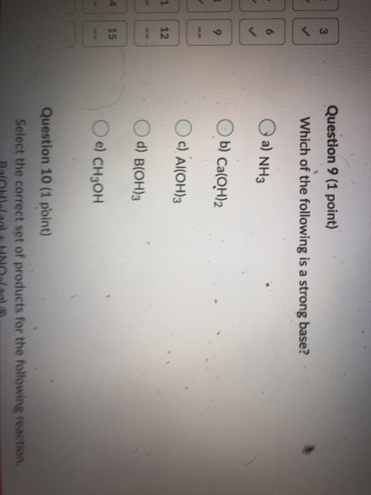Solved Question 9 (1 point) Which of the following is a | Chegg.com