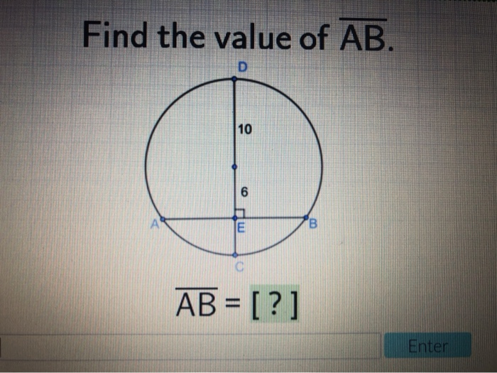 Solved Find the value of AB. AB = [?] Enter | Chegg.com