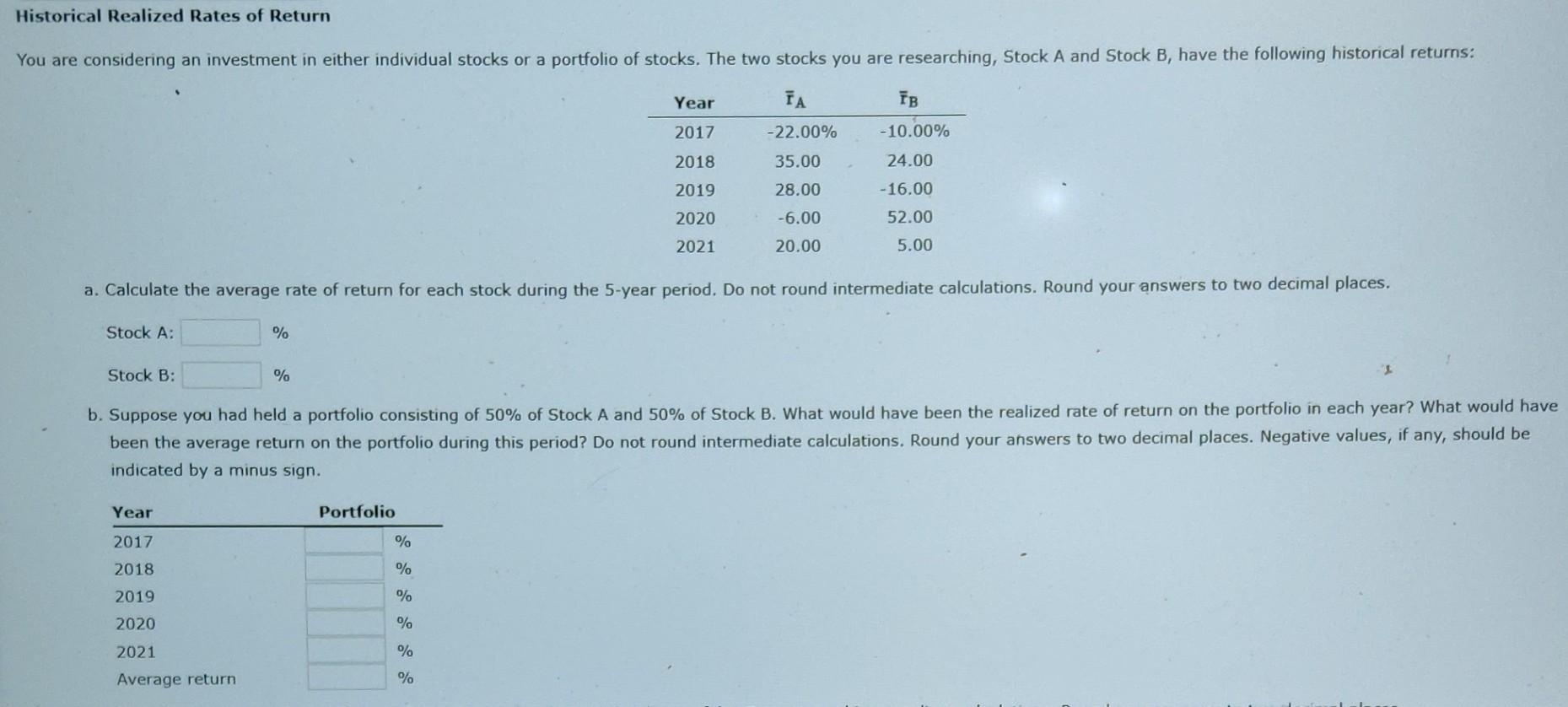 Solved c. Calculate the standard deviation of returns for | Chegg.com
