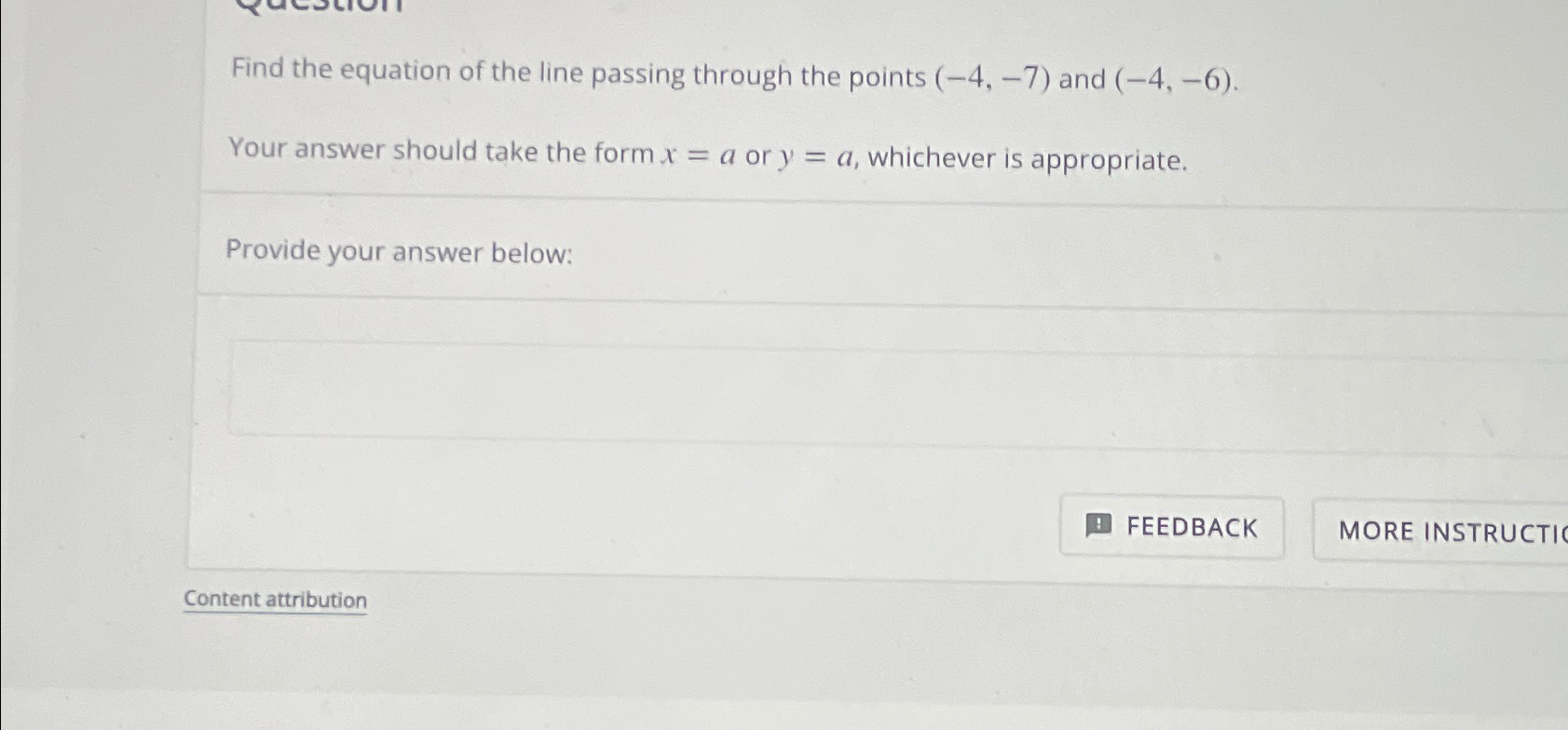 Solved Find the equation of the line passing through the | Chegg.com